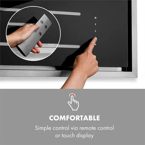 Klarstein High Line Ceiling Hood 77cm 410 M3 / H 75W 3 Steps Remote Control Black - Image 3