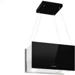 Klarstein Kronleuchter L Island Exhaust Hood 60cm Exhaust Air: 590m³ / H LED Touch Black