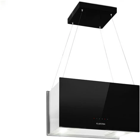 Klarstein Kronleuchter L Island Exhaust Hood 60cm Exhaust Air: 590m³ / H LED Touch Black