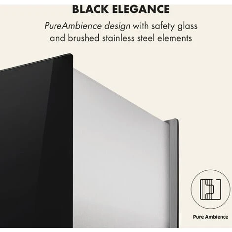 Klarstein Kronleuchter L Island Exhaust Hood 60cm Exhaust Air: 590m³ / H LED Touch Black - Image 3