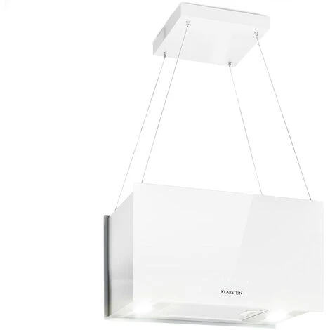 Klarstein Kronleuchter L Island Exhaust Hood 60cm Exhaust Air: 590m³ / H LED Touch White