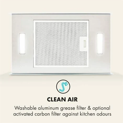 Klarstein Kronleuchter L Island Exhaust Hood 60cm Exhaust Air: 590m³ / H LED Touch White - Image 4