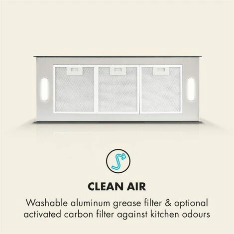 Klarstein Kronleuchter XL Island Exhaust Hood 90cm Exhaust Air: 590m³ / H LED Touch Black - Image 4