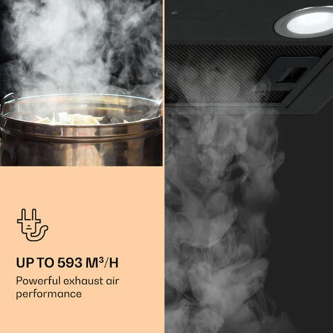 Klarstein Paolo Cooker Hood Built-in 52 Cm EEC: A 593 M³/h LED Touch - Image 4
