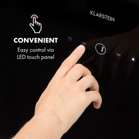 Klarstein Laurel 90 Cooker Extractor Hood 90cm Exhaust Air: 350 M³ / H LED Touch Black - Image 3