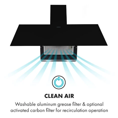Klarstein Laurel 90 Cooker Extractor Hood 90cm Exhaust Air: 350 M³ / H LED Touch Black - Image 4
