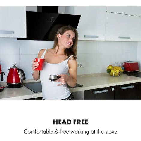 Klarstein Laurel 90 Cooker Extractor Hood 90cm Exhaust Air: 350 M³ / H LED Touch Black - Image 5