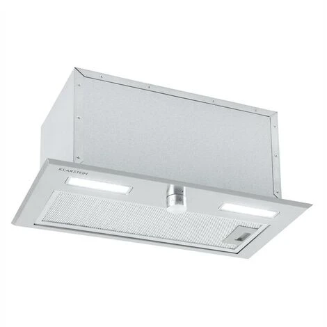 Klarstein Simplica Extractor Hood Recessed 52cm Exhaust Air: 400 M³ / H LED Stainless Steel
