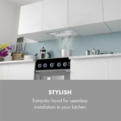 Klarstein Simplica Extractor Hood Recessed 52cm Exhaust Air: 400 M³ / H LED Stainless Steel - Image 3