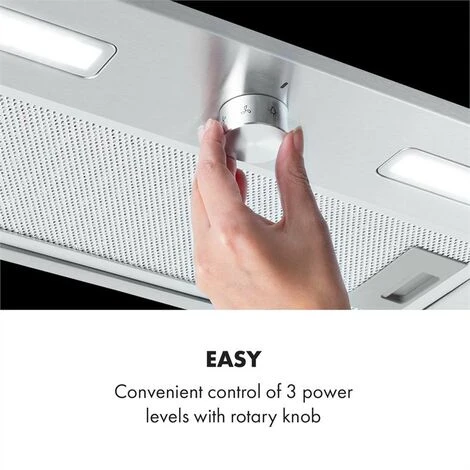 Klarstein Simplica Extractor Hood Recessed 52cm Exhaust Air: 400 M³ / H LED Stainless Steel - Image 4