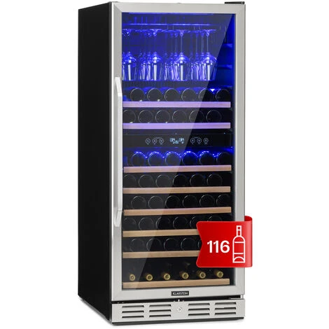 Klarstein Vinovilla Grande 116 Built-in Uno Large Capacity Wine Refrigerator 310 Litres 116 Bottles LED