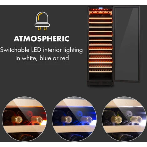 Klarstein Vinovilla Grande 165 Built-in Uno Onyx Large Capacity Wine Fridge 433 Litres 165 Bottles - Image 3