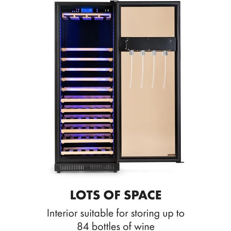 Klarstein First Class 84 Wine Cooler 4 Dispensers 84 Bottles 5-22 ° C Black - Image 5