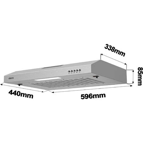 CIARRA 903SS60 60cm Viso Cooker Hood 3 Speeds Stainless Steel Extractor Fan - Image 5
