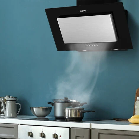CIARRA 60cm Angled Wall Mounted Cooker Hood With 3-speed Extraction-CD6736DB - Image 3