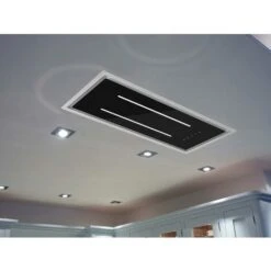 ViandPro - Aria Flush Fit Ceiling Hood 90 X 30 Black - Black Glass / Stainless Steel
