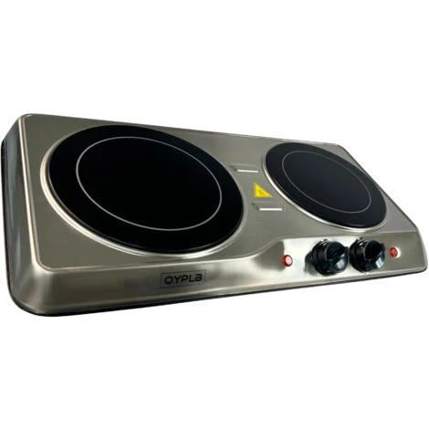 Oypla 2000W Ceramic Portable Infrared Electric Double Hot Plate Hob - Image 5