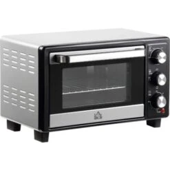 HOMCOM Mini Oven 16L Countertop Oven W/ Adjustable Temperature Timer 1400W