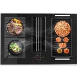 Cata ART29193 Futura 77cm ICON Flex Venting Induction With Downdraft Gunmetal