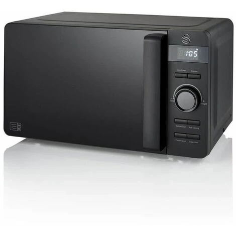Swan Stealth 20L LED Matt Black Microwave - Image 2