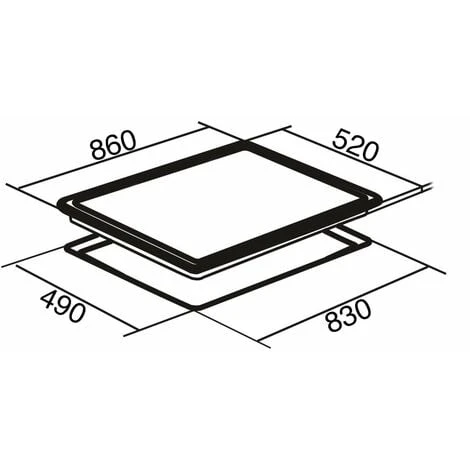 SIA CERH90BL 90cm Black 5 Zone Frameless Touch Control Electric Ceramic Hob - Image 4