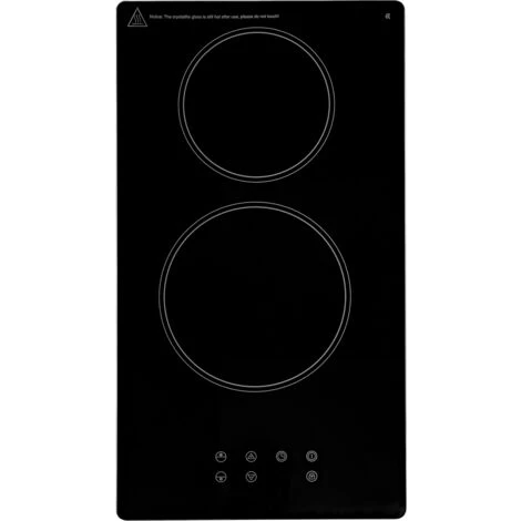 SIA CERH31BL Black 30cm 2 Burner Domino Ceramic Electric Hob With Touch Control - Image 2