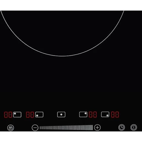 SIA INDH75BL 75cm Black Touch Control 5 Zone Induction Hob With Child Lock - Image 2