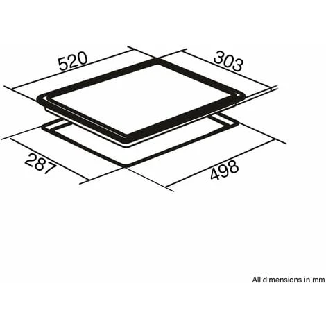 SIA GHG301BL 30cm Black 2 Burner Gas On Glass Domino Hob & Cast Iron Stands - Image 4