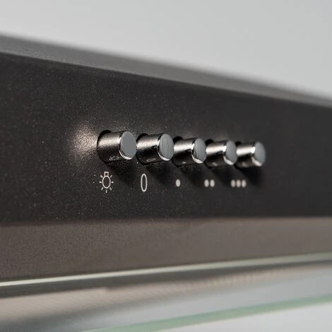 SIA VSR60BL 60cm Black Slim Visor Cooker Hood Kitchen Extractor Fan - Image 2