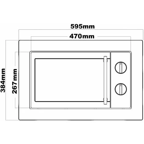 SIA Integrated Microwave Oven, 20L Stainless Steel Built In - BIM10SS - Image 3