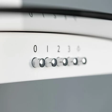 SIA CGH60WH 60cm White Curved Glass Chimney Cooker Hood Kitchen Extractor Fan - Image 3