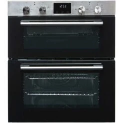 SIA DO111SS 60cm Stainless Steel Built Under Electric Double True Fan Oven