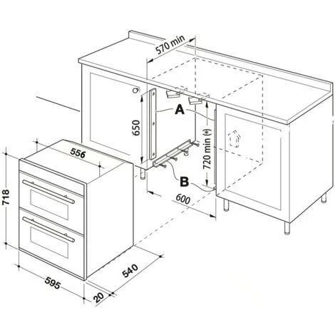 SIA DO111SS 60cm Stainless Steel Built Under Electric Double True Fan Oven - Image 4