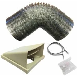 SIA D1 Universal Kitchen Cooker Hood Extractor Fan Ducting Vent Kit 125mm X 1m