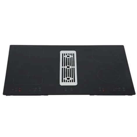 SIA 80cm Black Induction Hob With Built In Downdraft Extractor Fan & Filter - Image 4