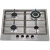 SIA SSG601SS 60cm Stainless Steel 4 Burner Gas Hob With Cast Iron Pan Stands