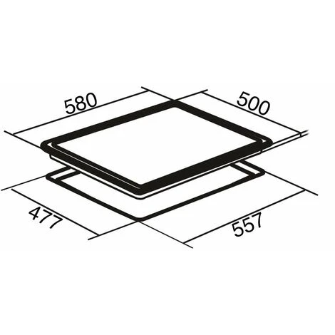 SIA GHG602BL 60cm 4 Burner Gas On Glass Hob In Black With Cast Iron Pan Stands - Image 4