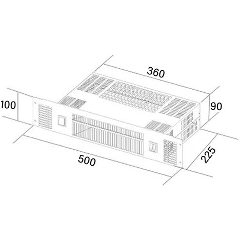 SIA PLH1 2kW Stainless Steel Slimline Electric Kitchen Plinth Heater - Image 4