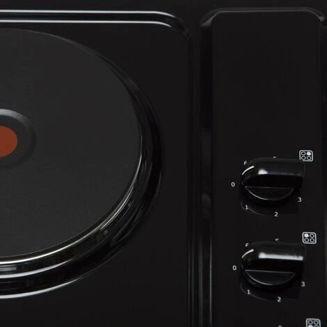SIA PHP601BL 60cm Black 4 Zone Electric Solid Plate Easy Clean Side Control Hob - Image 3