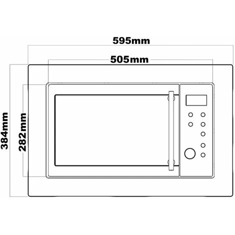 SIA BIM25SS Stainless Steel 25L Integrated Built In 900W Digital Microwave Oven - Image 3