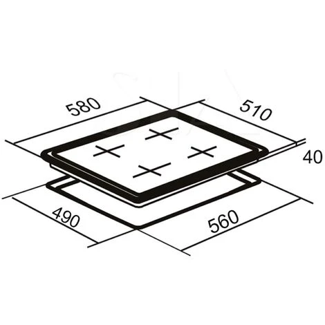 SIA CERH60BL 60cm 4 Zone Touch Control Electric Ceramic Hob In Black - Image 4
