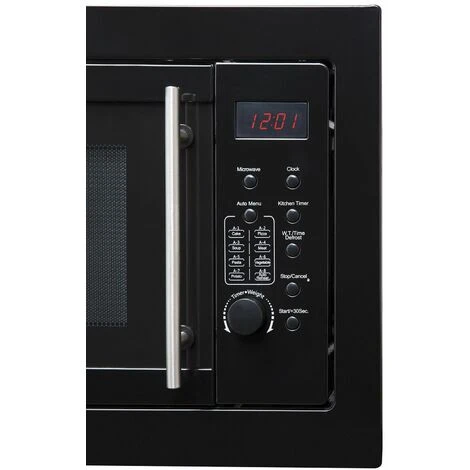 SIA BIM25BL Black 25L Integrated Built In 900W Digital Timer Microwave Oven - Image 4