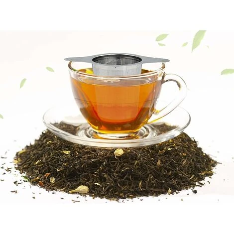 Extra Fine 18/8 Stainless Steel Tea Infuser Mesh Strainer With Large Capacity & Perfect Size Double Handles For Hanging On Teapots, Mugs, Cups To Steep Loose Leaf Tea And Coffee - Image 3