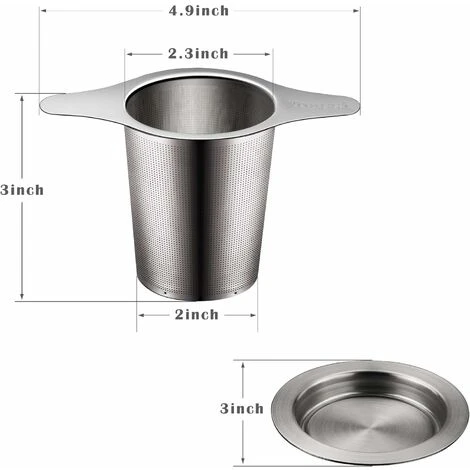 Extra Fine 18/8 Stainless Steel Tea Infuser Mesh Strainer With Large Capacity & Perfect Size Double Handles For Hanging On Teapots, Mugs, Cups To Steep Loose Leaf Tea And Coffee - Image 4