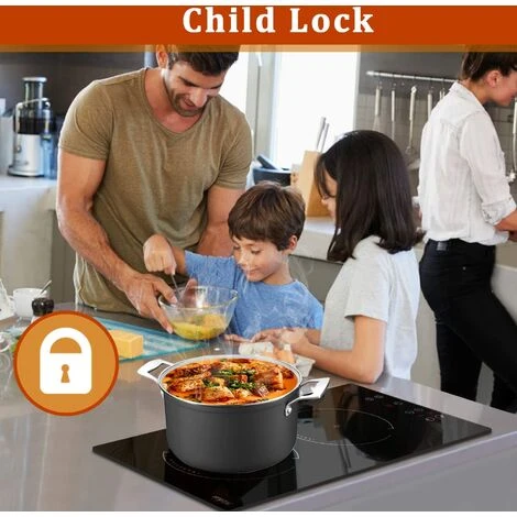 2 Zone Induction Hob, Hobsir Electric Hob 30cm, Built-in Induction Cooker, Touch Control, 9 Heating Levels, Safety Lock, Timer, 3500W, Hard Wire, No Plug Included - Image 5