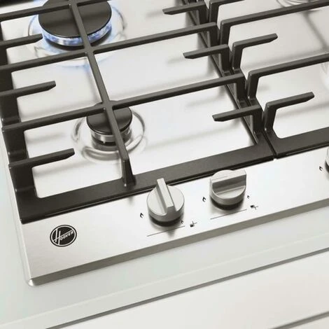 Hoover 60cm 4 Burner Gas Hob In Stainless Steel, Cast Iron Grids - HHG6BRK3X - Image 5