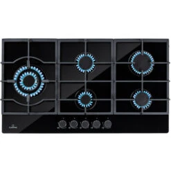 Klarstein Ignito Chef Edition 5 Zones Gas Hob 5 Burners Sabaf Burners Glass Ceramic