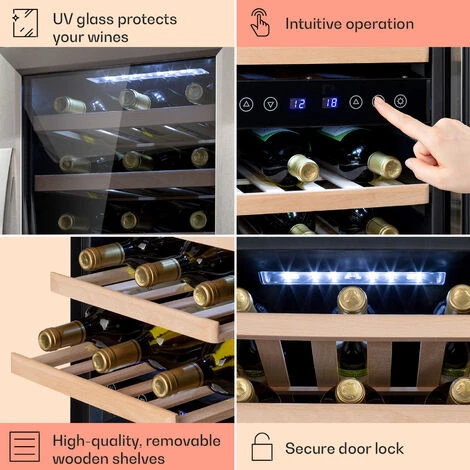 Klarstein Vinamour 33 Duo Wine Fridge 2 Zones 89 L / 33 Bottles 5-18°C Touch - Image 5
