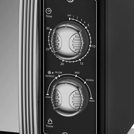 Swan Retro 25L LED 900W Manual Microwave Black - Image 5