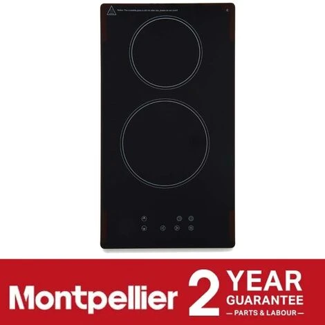 Montpellier CER31NT 30cm Glass Domino Ceramic Electric Hob - Black - Image 5